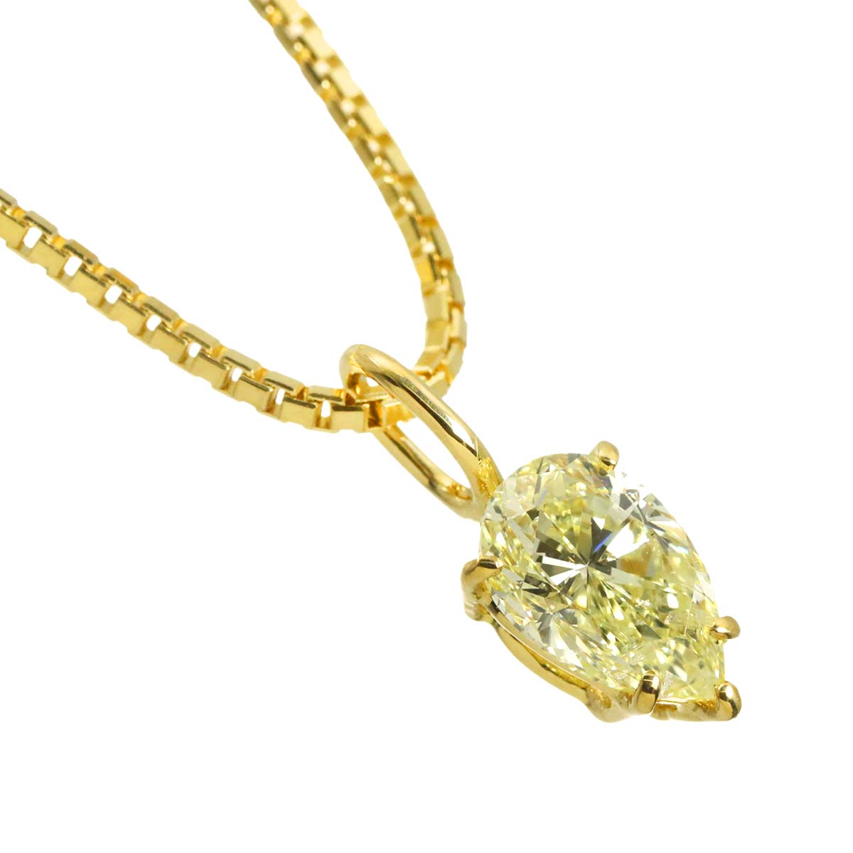 Diamond 1.009ct Necklace 18K Yellow Gold 750