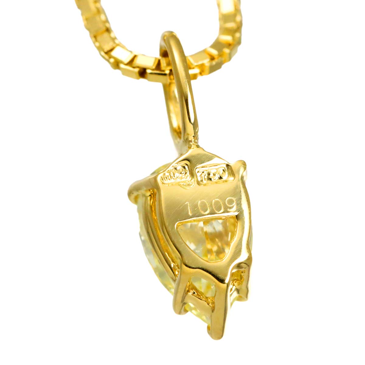 Diamond 1.009ct Necklace 18K Yellow Gold 750