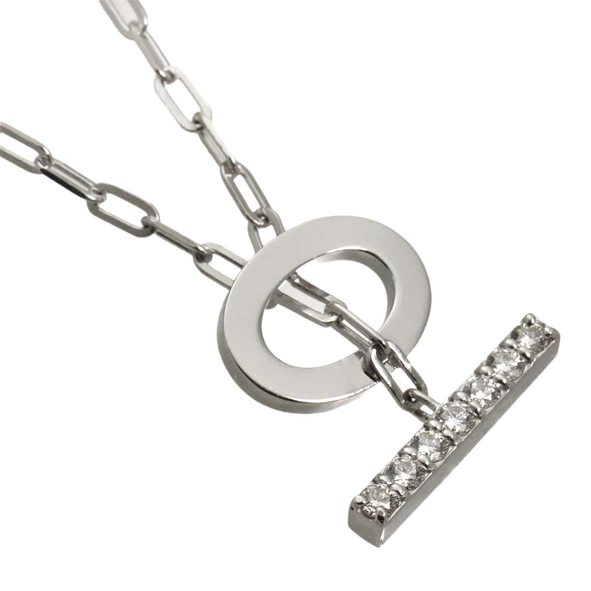 Diamond 0.26ct Necklace 18K WG White Gold 750