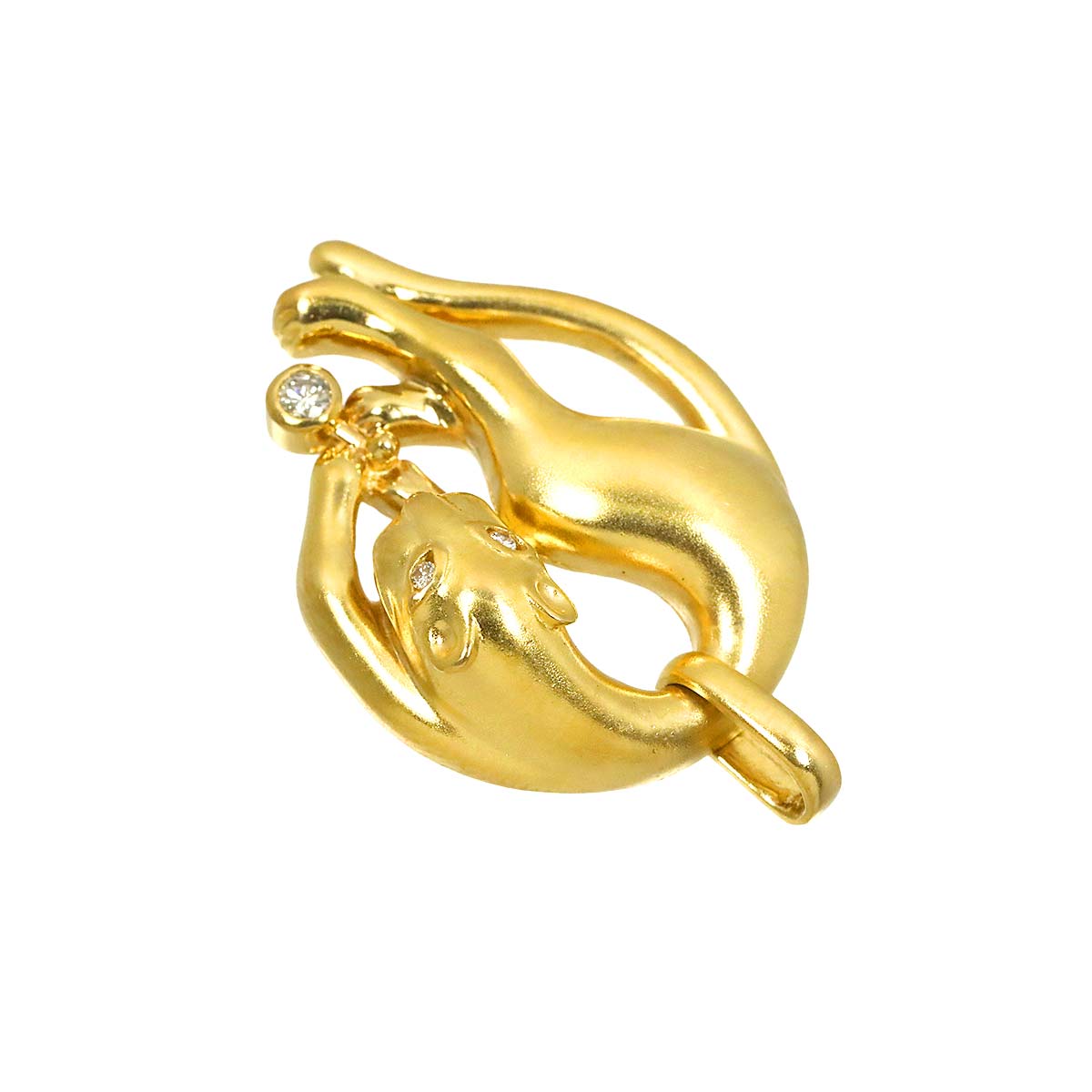 Diamond 0.05ct Pendant 18K YG Yellow Gold 750