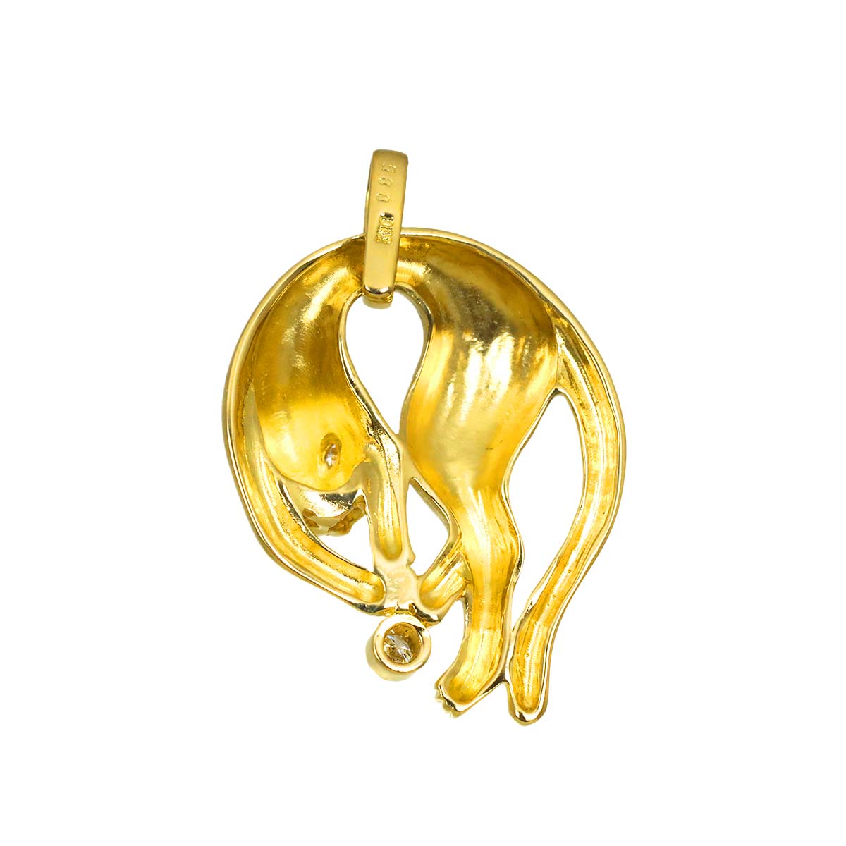 Diamond 0.05ct Pendant 18K YG Yellow Gold 750