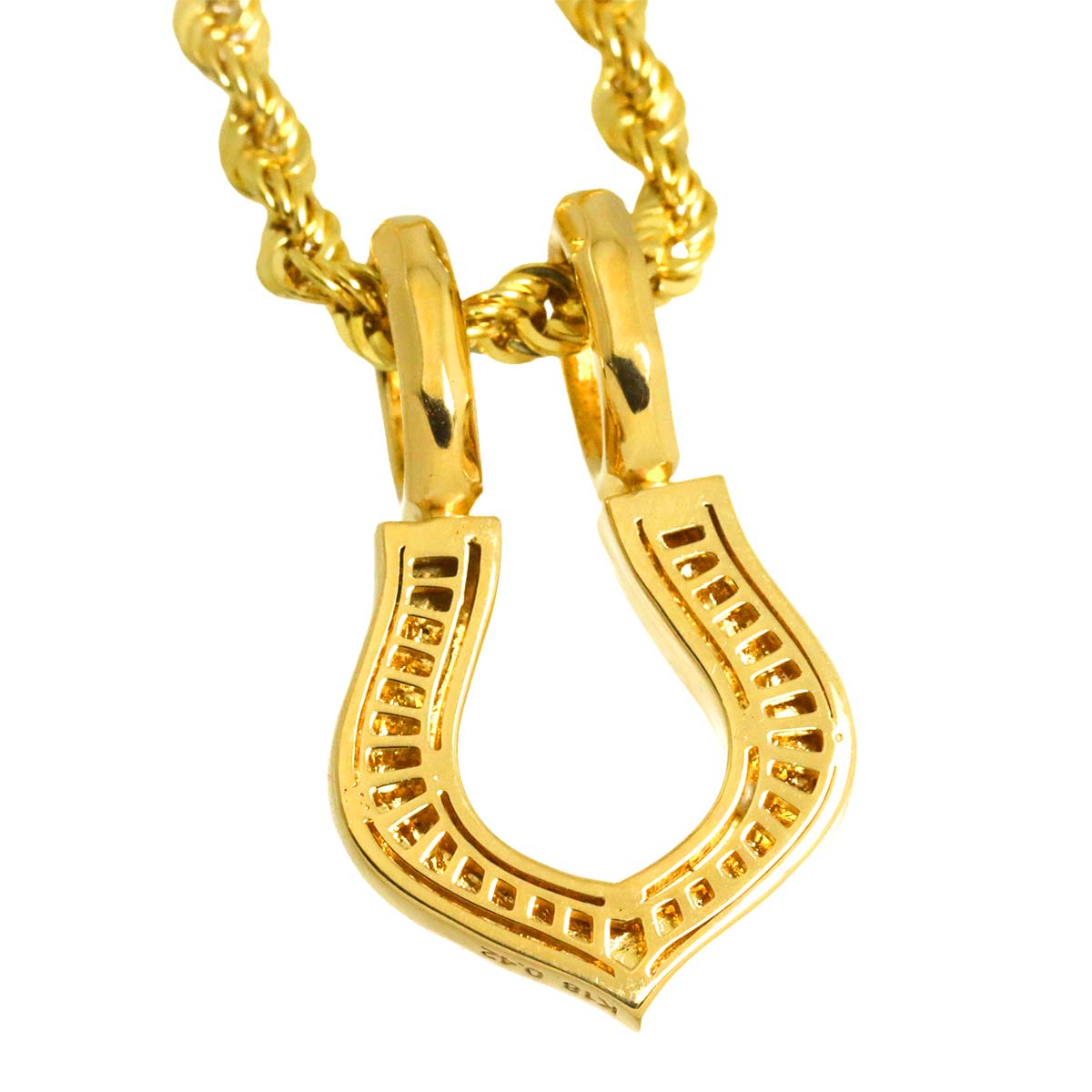 Diamond 0.42ct Necklace 18K YG Yellow Gold 750