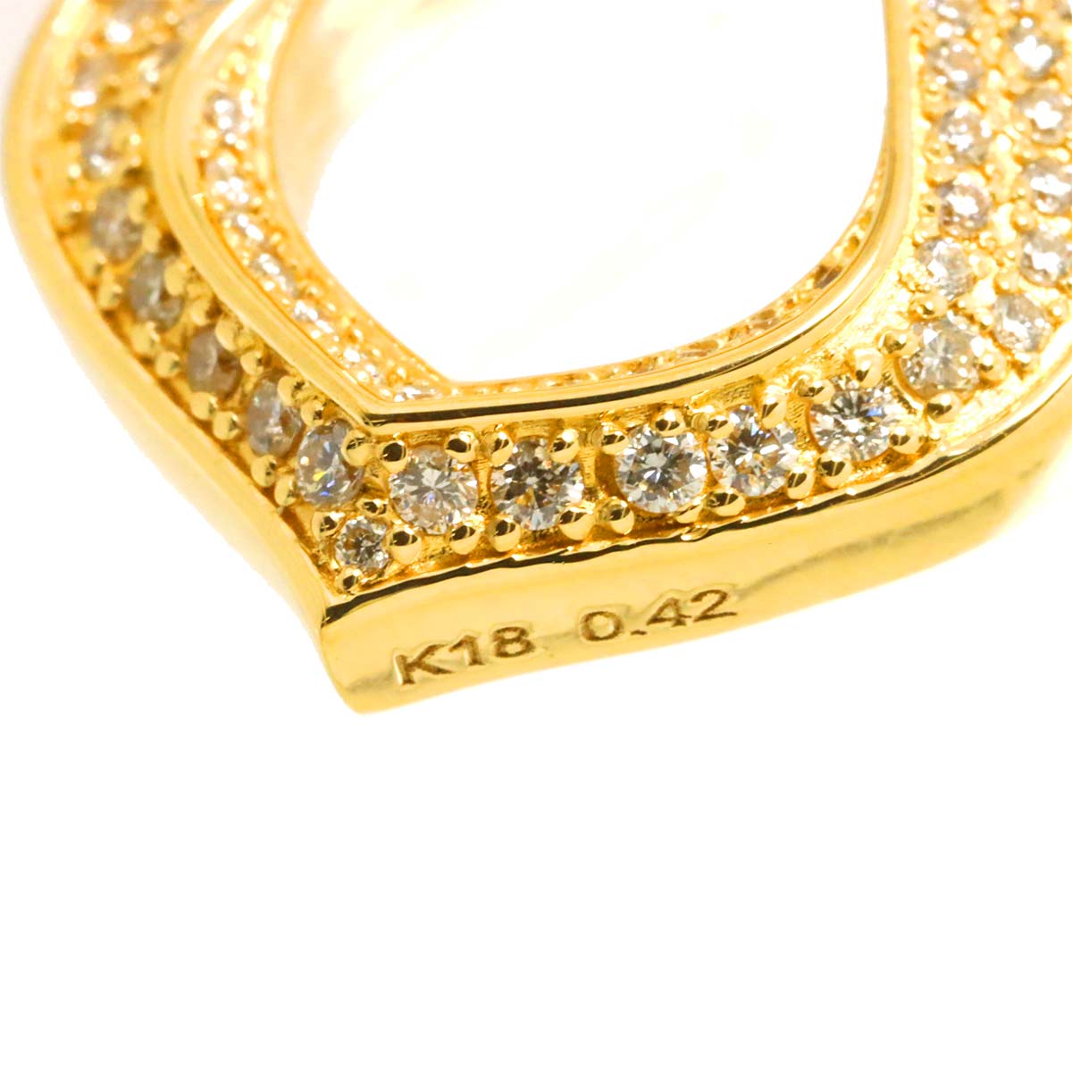 Diamond 0.42ct Necklace 18K YG Yellow Gold 750