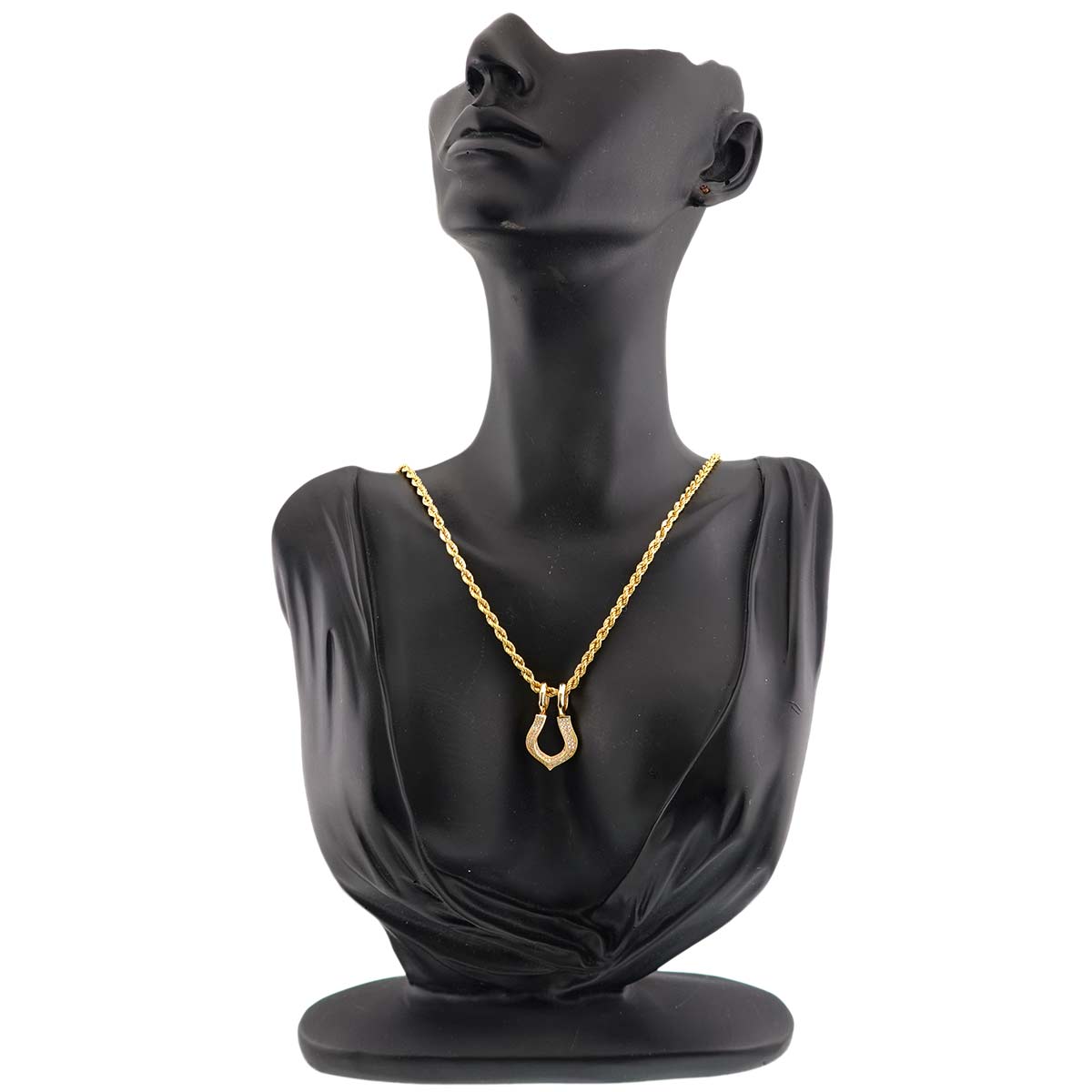 Diamond 0.42ct Necklace 18K YG Yellow Gold 750