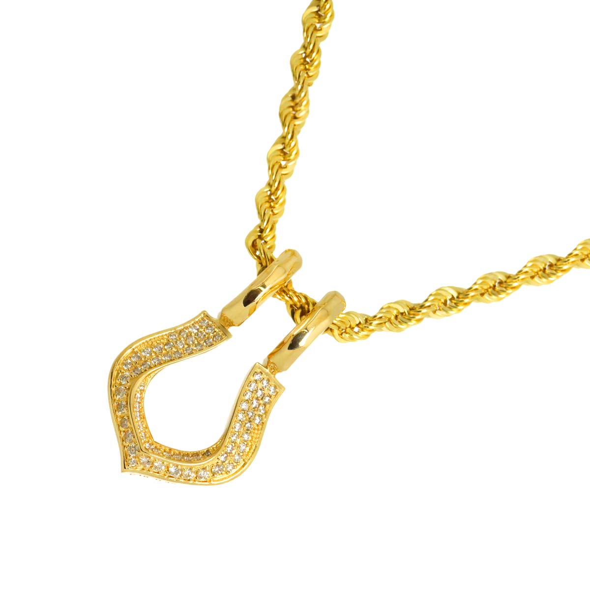 Diamond 0.42ct Necklace 18K YG Yellow Gold 750