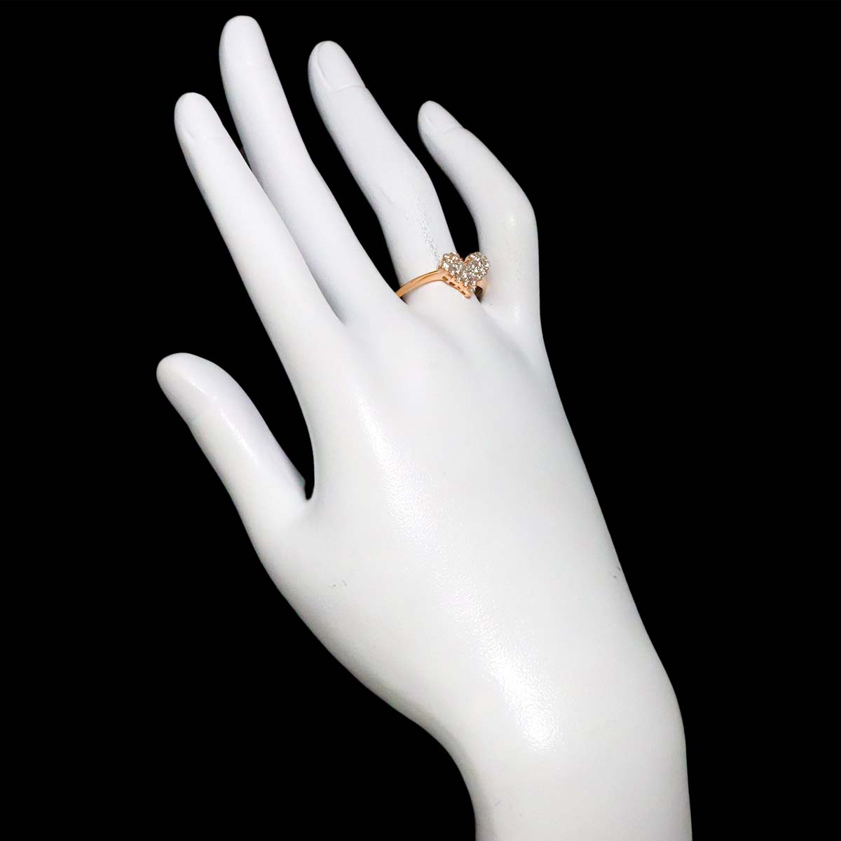 Diamond 0.50ct Ring 18K PG Pink Gold 750 Size8.75(US)