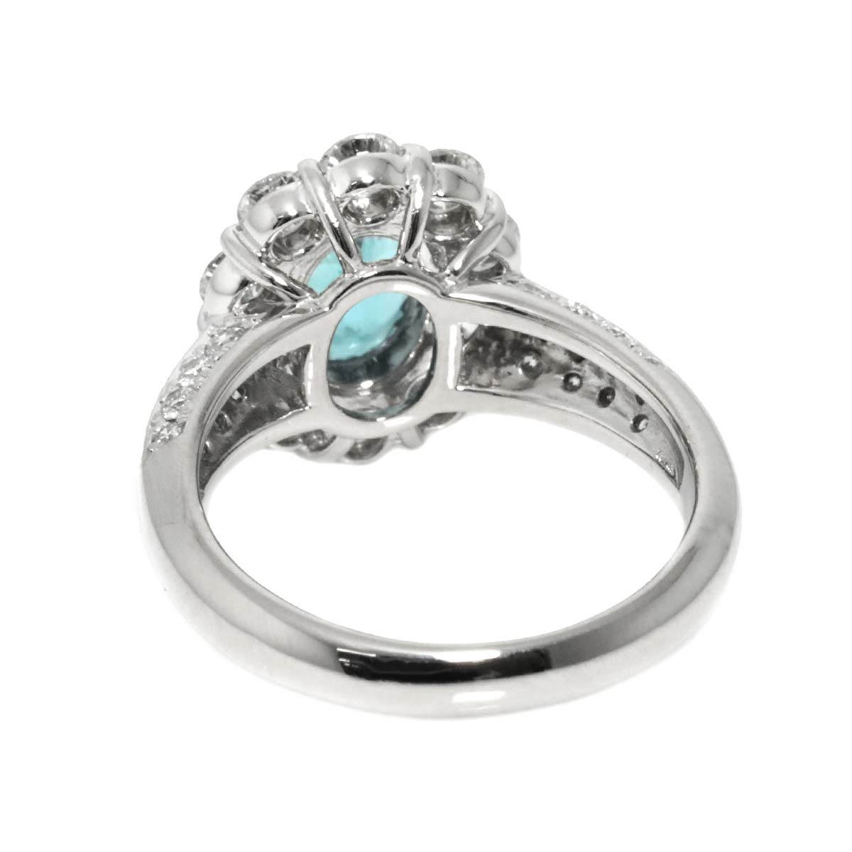 Tourmaline 1.20ct Diamone 1.38ct Ring Pt Platinum 5.75-6(US)