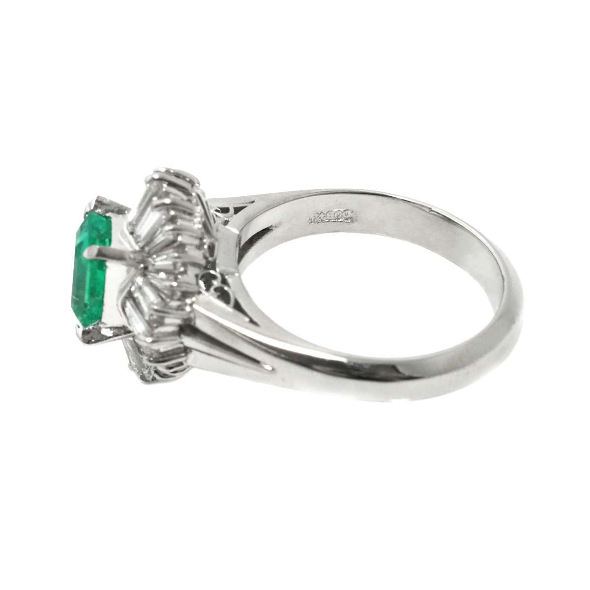 Emerald 0.86ct Diamond 1.15ct Ring Pt Platinum size5.75-6(US)