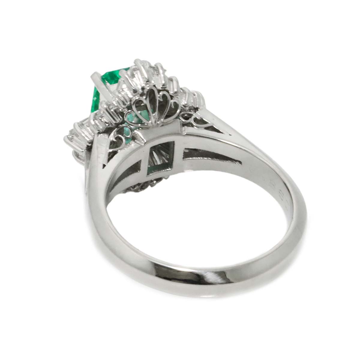 Emerald 0.86ct Diamond 1.15ct Ring Pt Platinum size5.75-6(US)