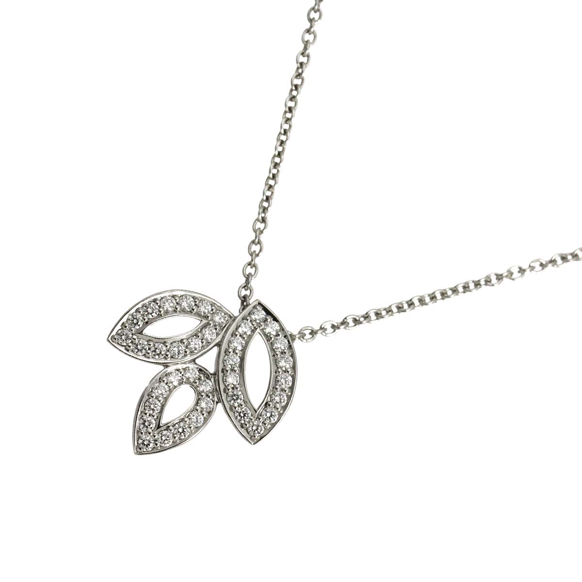 Lily Cluster Mini Diamond Necklace Pt