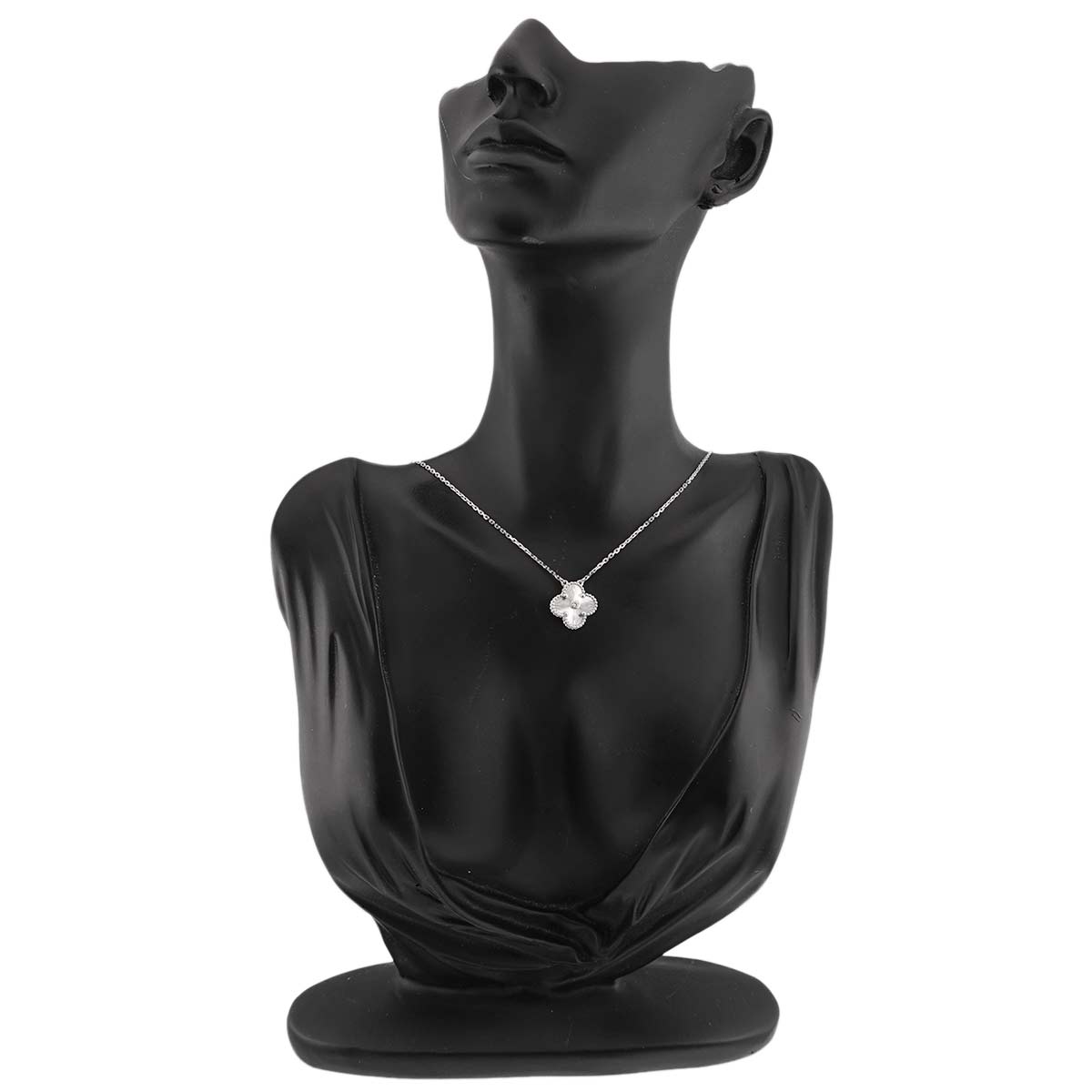 Vintage Alhambra Diamond Necklace 18K WG 750