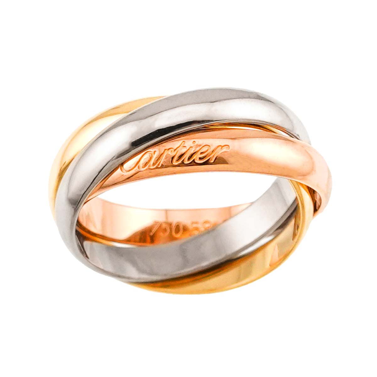Trinity MM Ring 18K YG WG PG 750 Size53 6-6.25(US)
