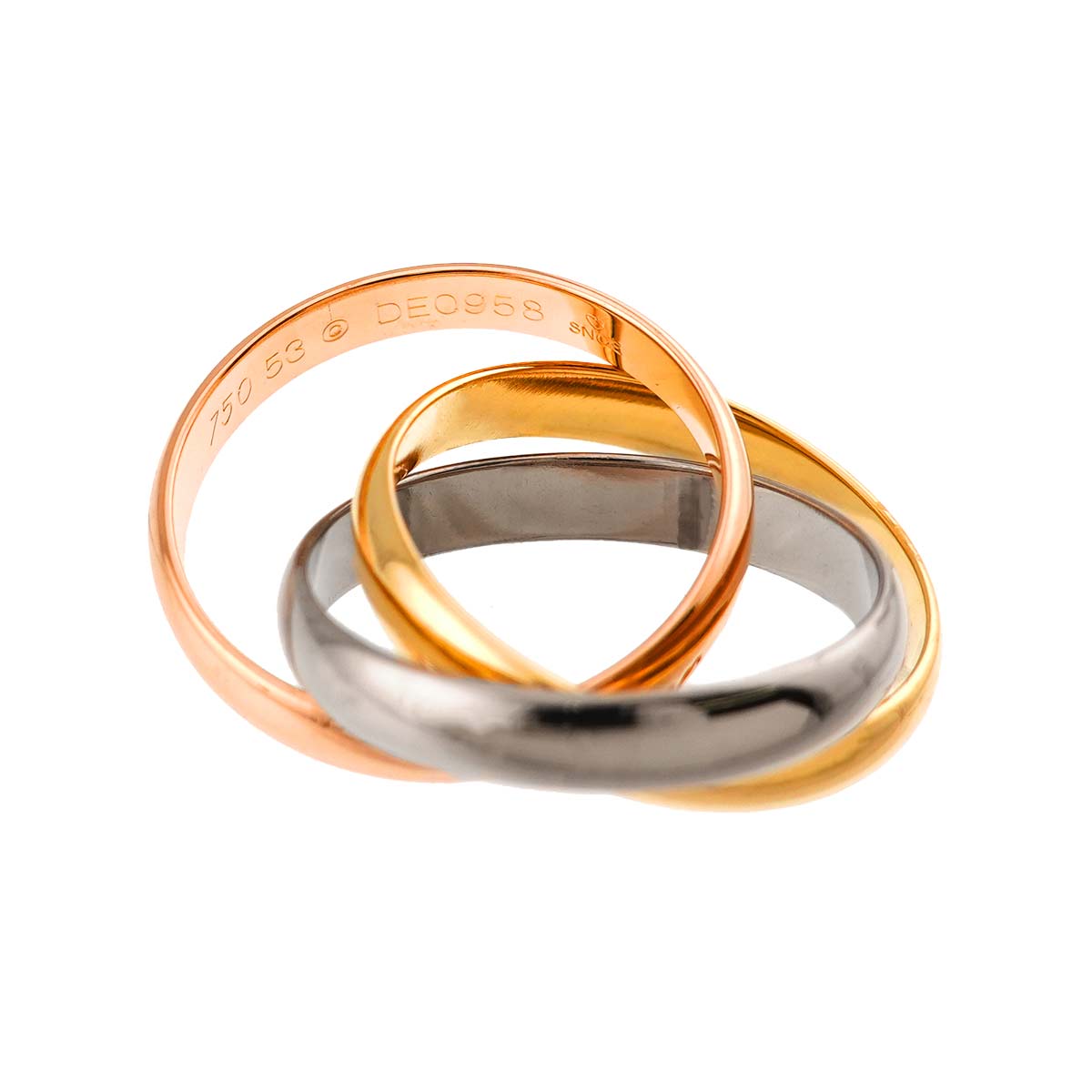 Trinity MM Ring 18K YG WG PG 750 Size53 6-6.25(US)