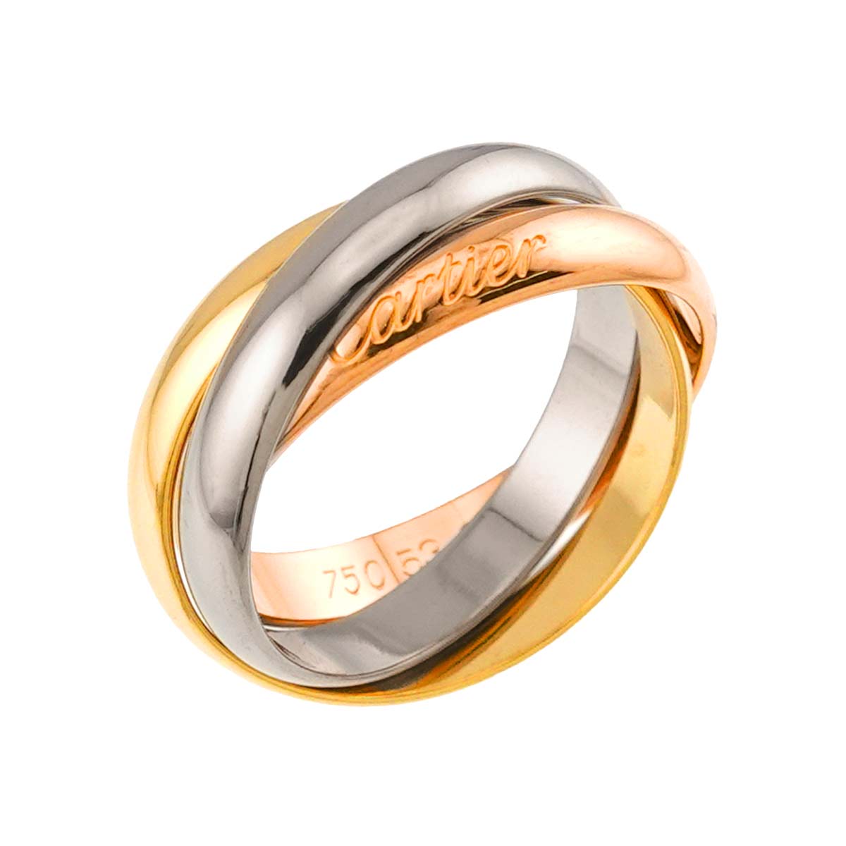 Trinity MM Ring 18K YG WG PG 750 Size53 6-6.25(US)