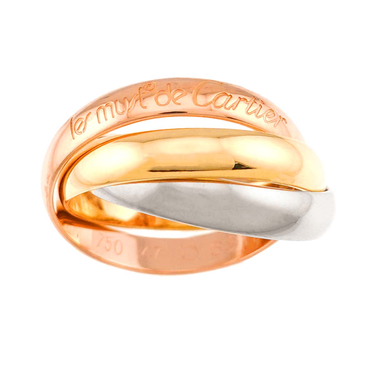 Trinity MM Ring 18K YG WG PG 750 Size47 4(US)