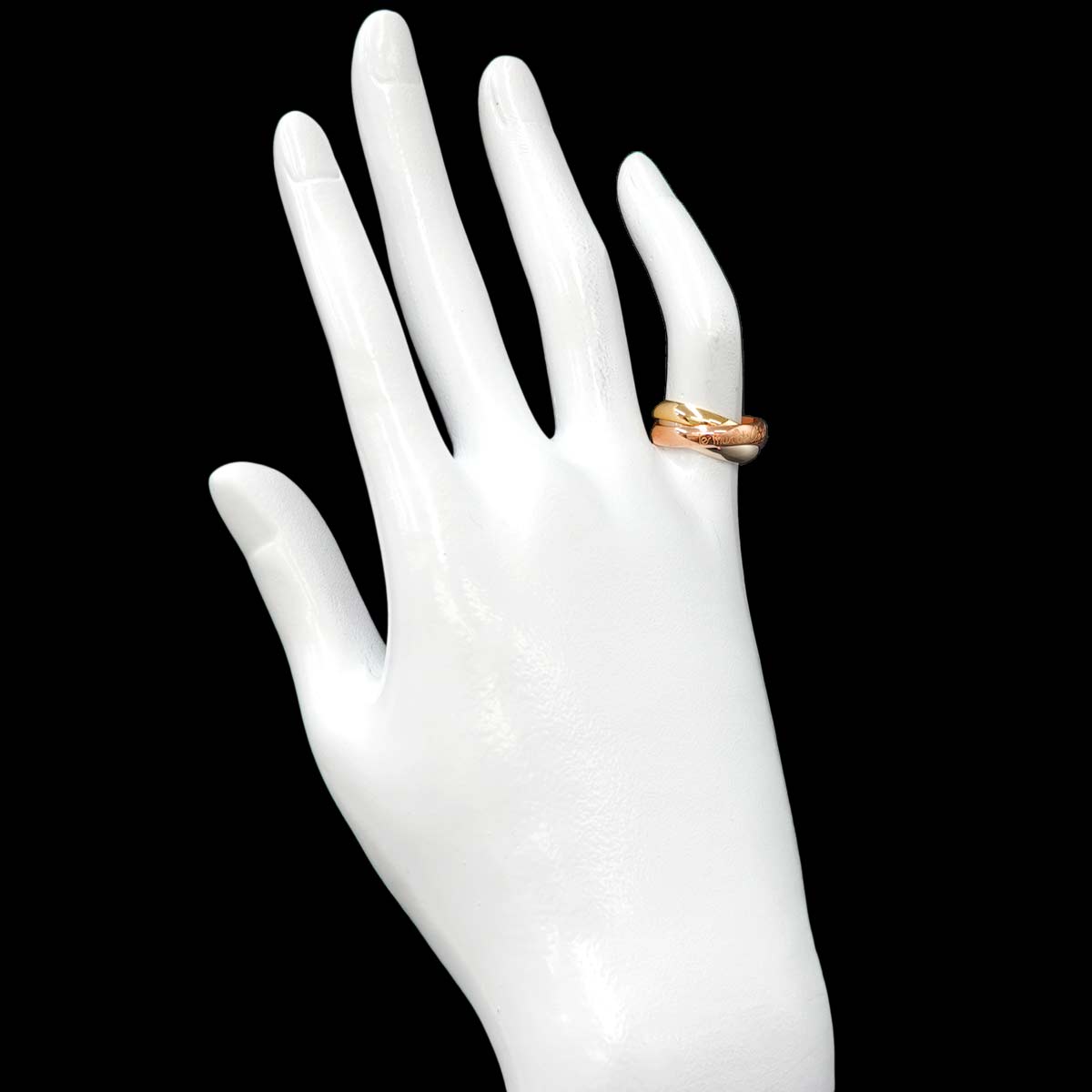 Trinity MM Ring 18K YG WG PG 750 Size47 4(US)