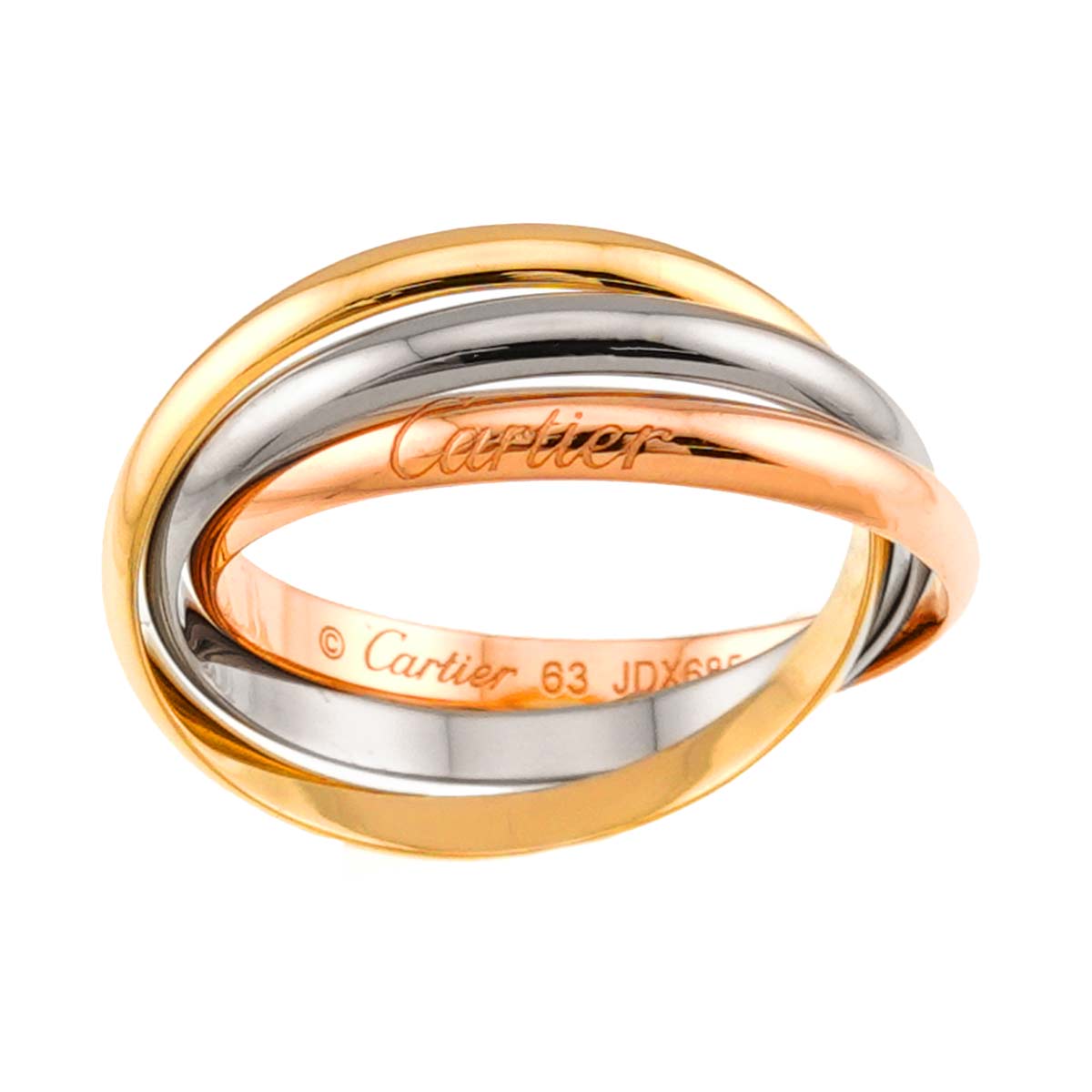 Trinity SM Ring 18K YG WG PG 750 Size63 10.25(US)