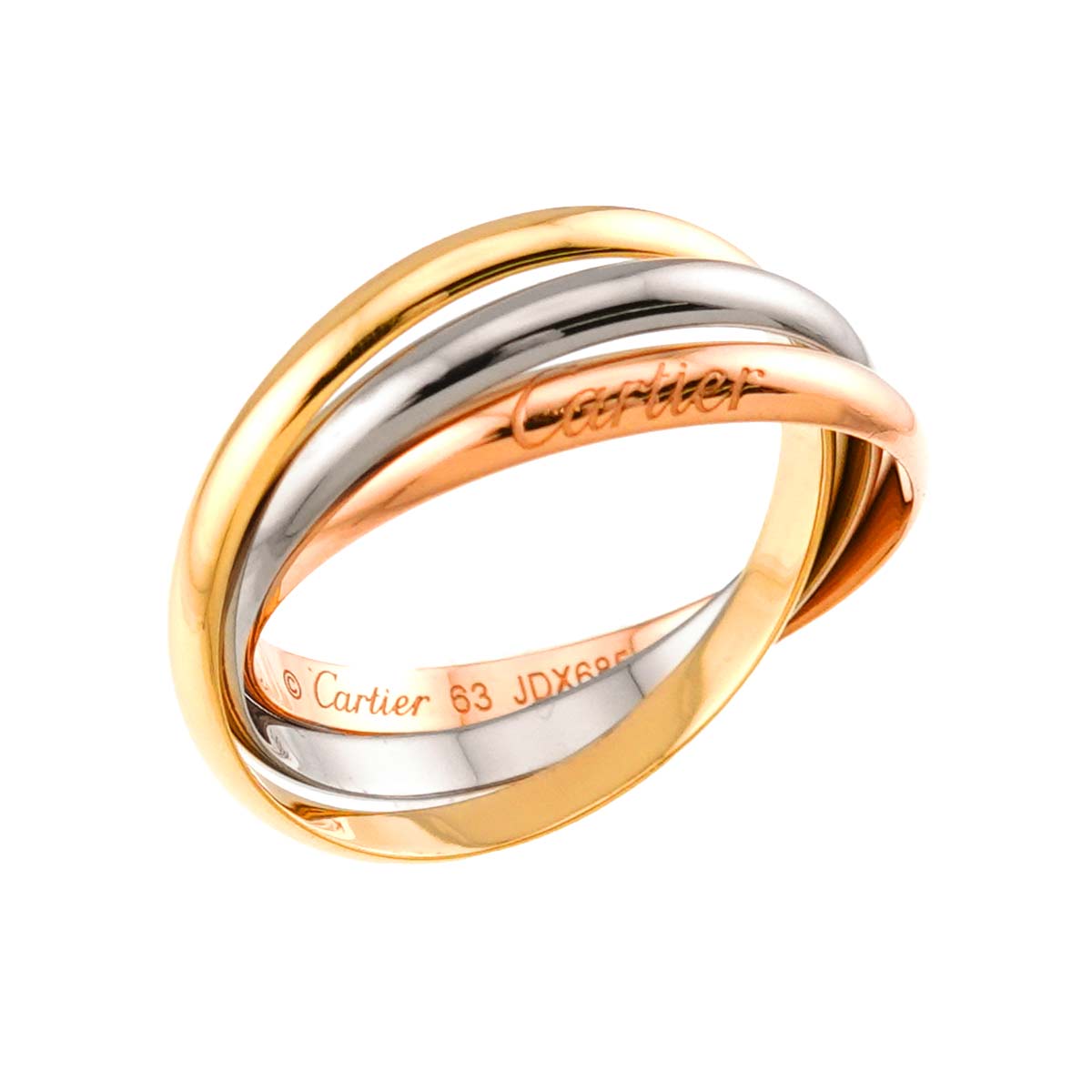 Trinity SM Ring 18K YG WG PG 750 Size63 10.25(US)