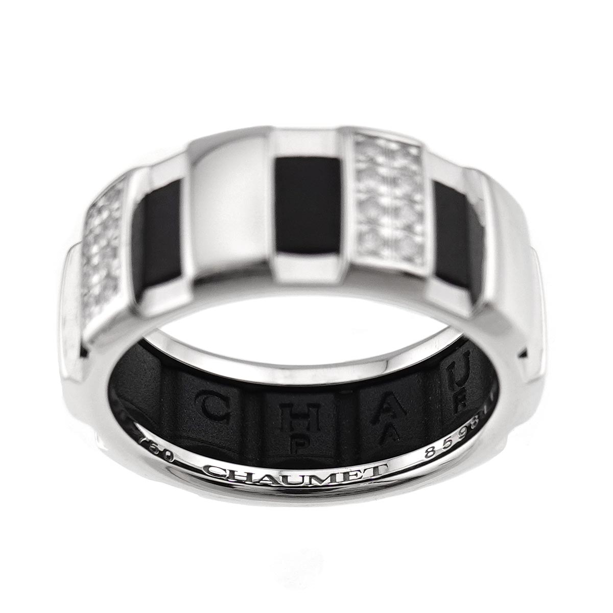 Classone Diamond Ring 18K K18 WG 750 Rubber Size50 5.25(US)