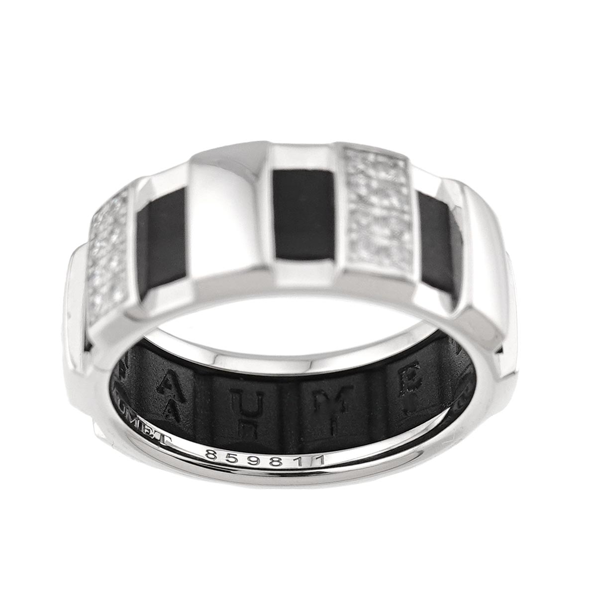 Classone Diamond Ring 18K K18 WG 750 Rubber Size50 5.25(US)