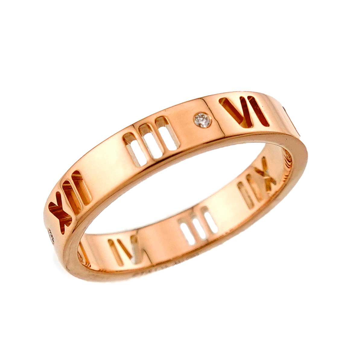 Atlas Ring Diamond 18K PG Pink Gold 750 Size5-5.25(US)