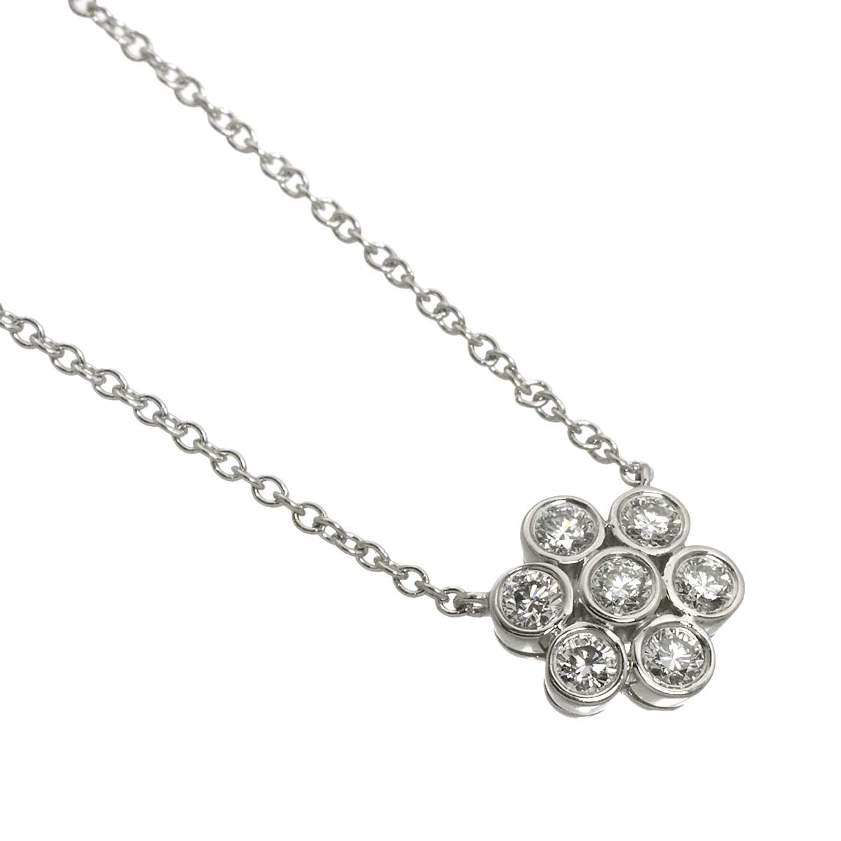 Garden Flower Diamond Necklace Platinum