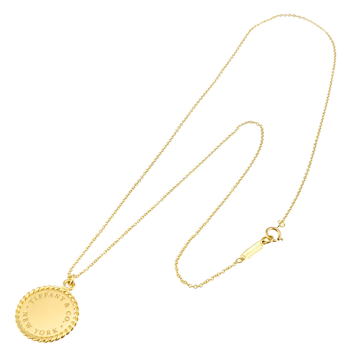 Round motif Necklace 18K Yellow Gold 750