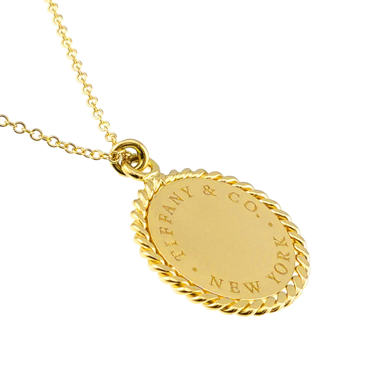 Round motif Necklace 18K Yellow Gold 750