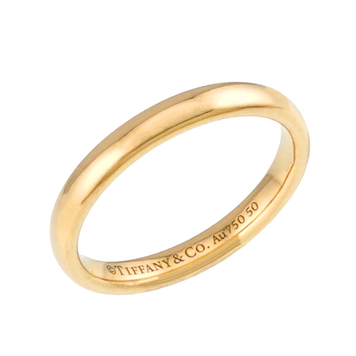Stacking Band Ring 18K Yellow Gold 750 Size4.5(US)