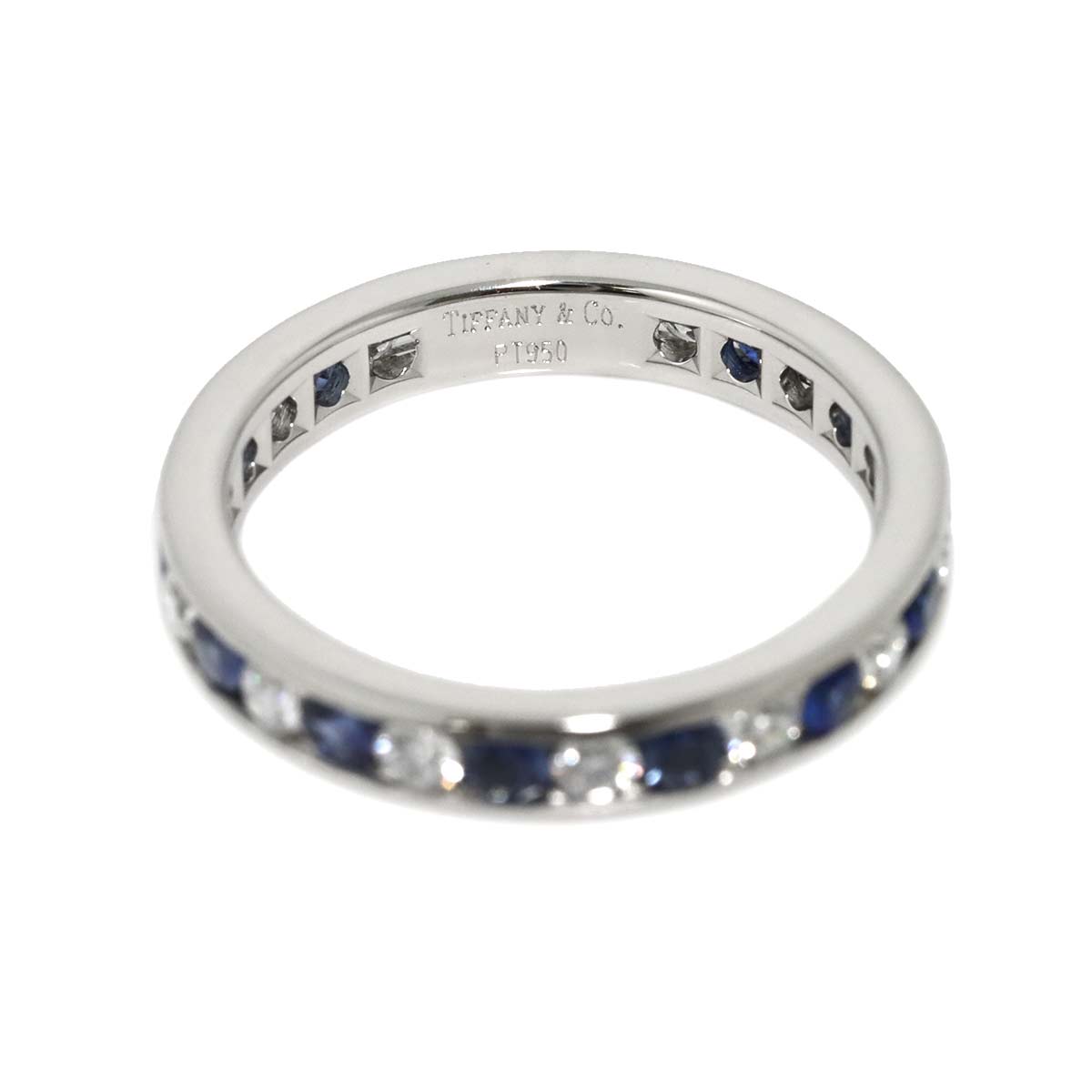 Sapphire Diamond Ring Pt size5.75-6(US)