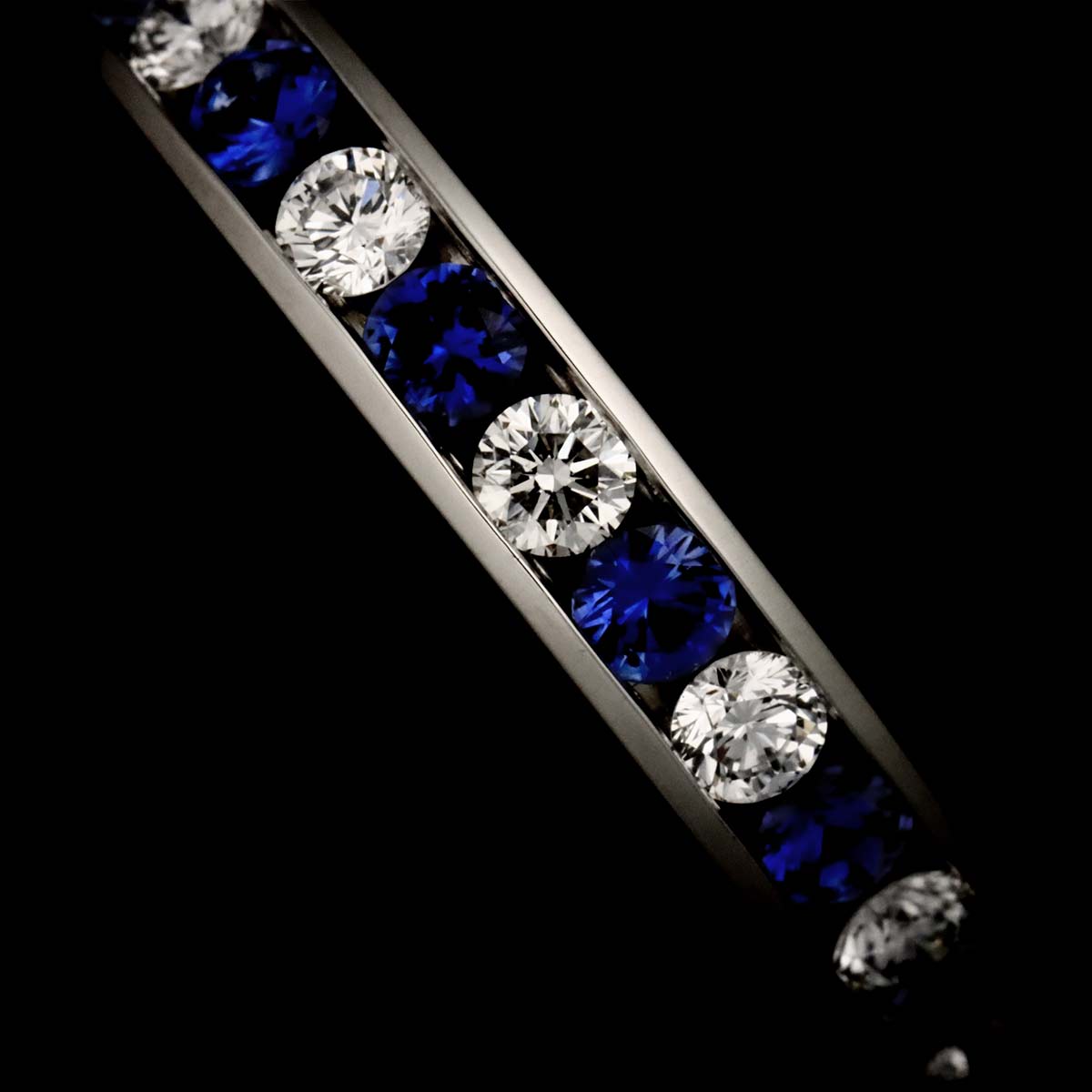 Sapphire Diamond Ring Pt size5.75-6(US)