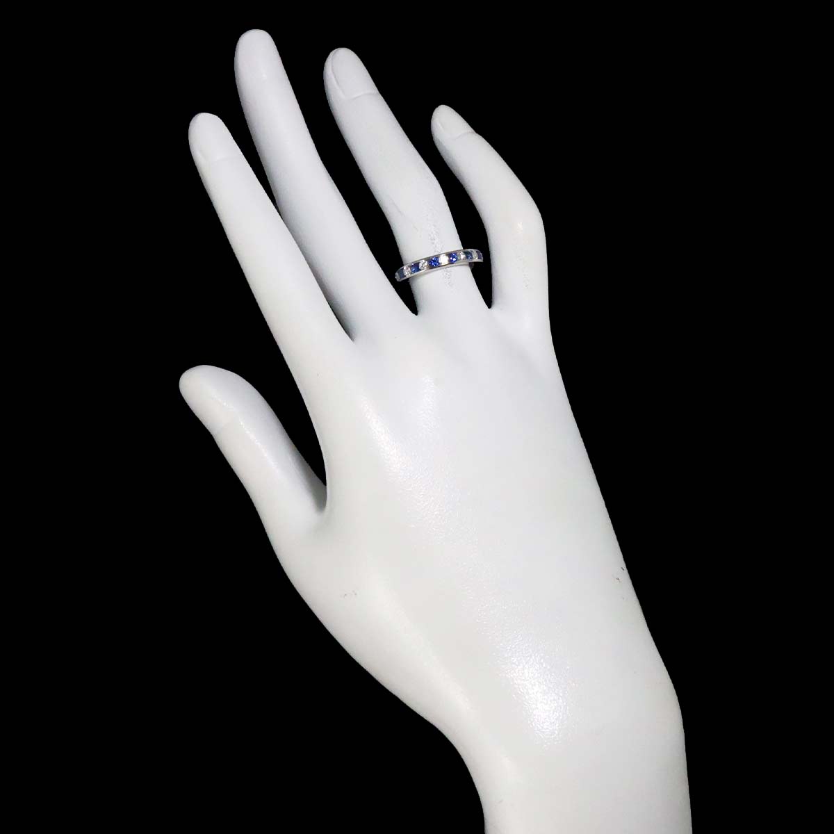 Sapphire Diamond Ring Pt size5.75-6(US)