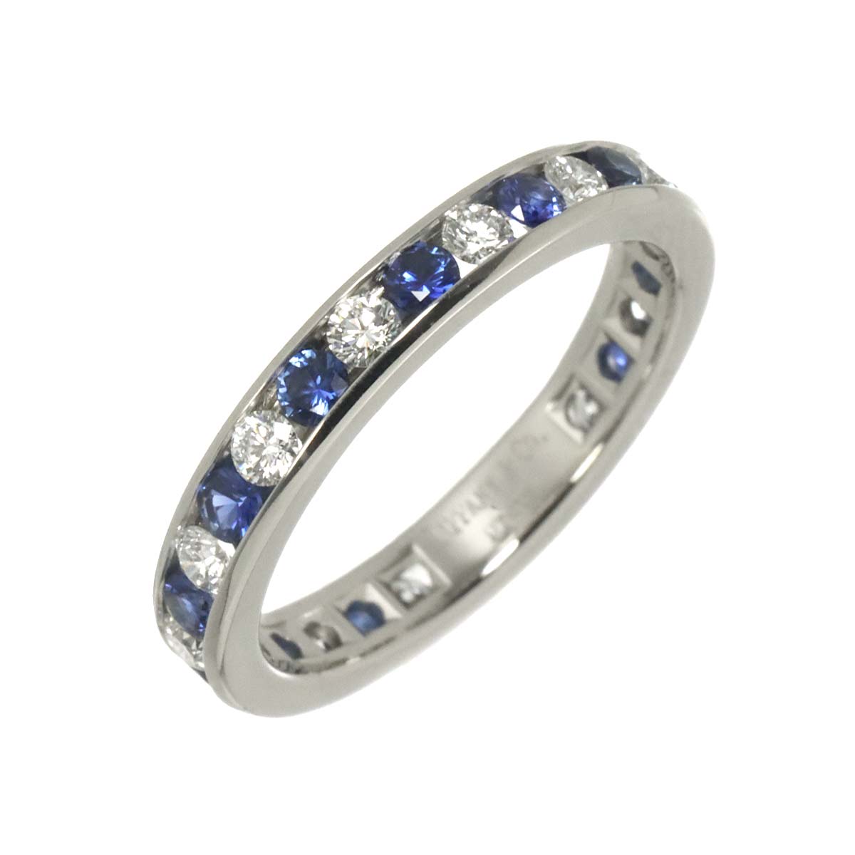 Sapphire Diamond Ring Pt size5.75-6(US)