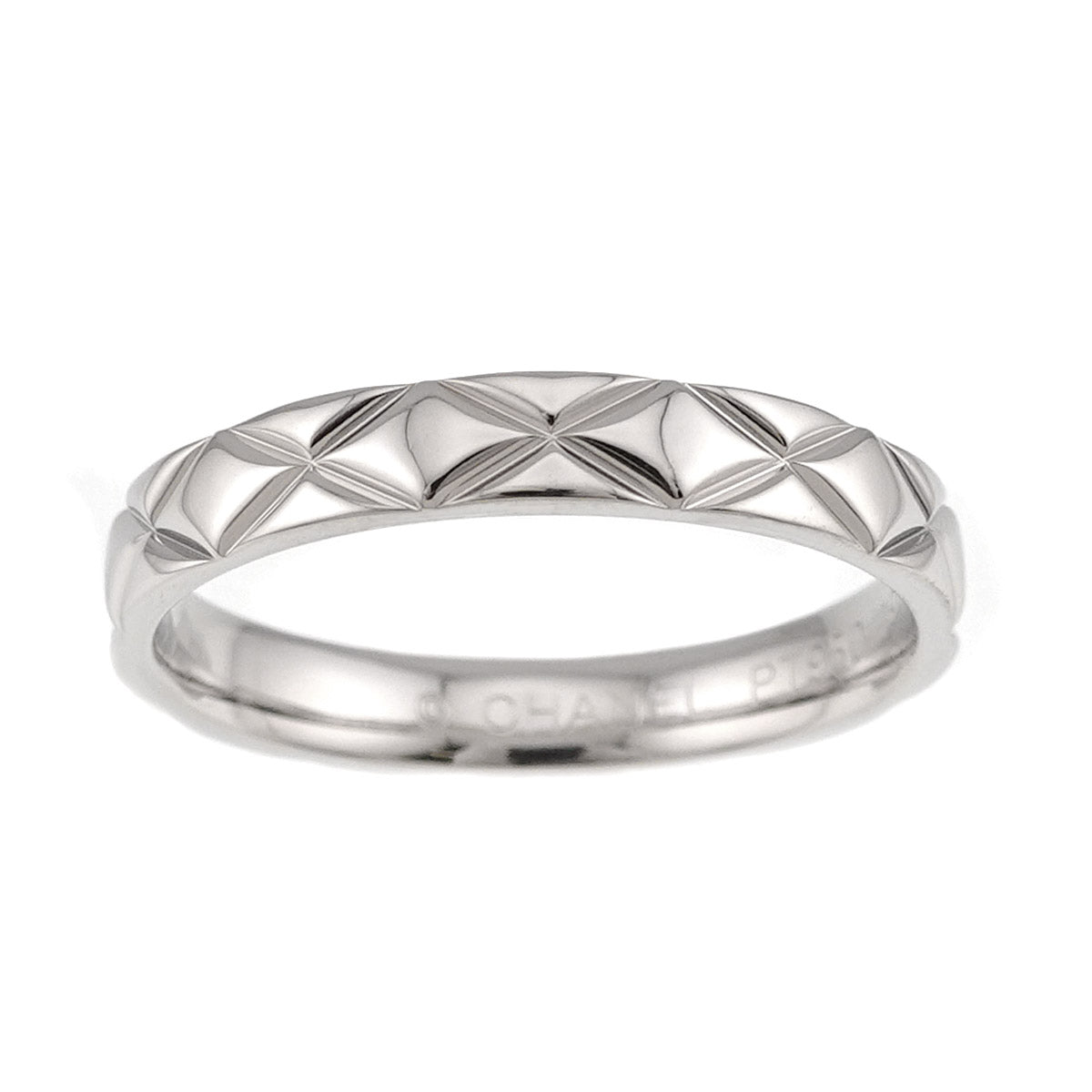 Matelasse Ring Pt Platinum size60 9(US)