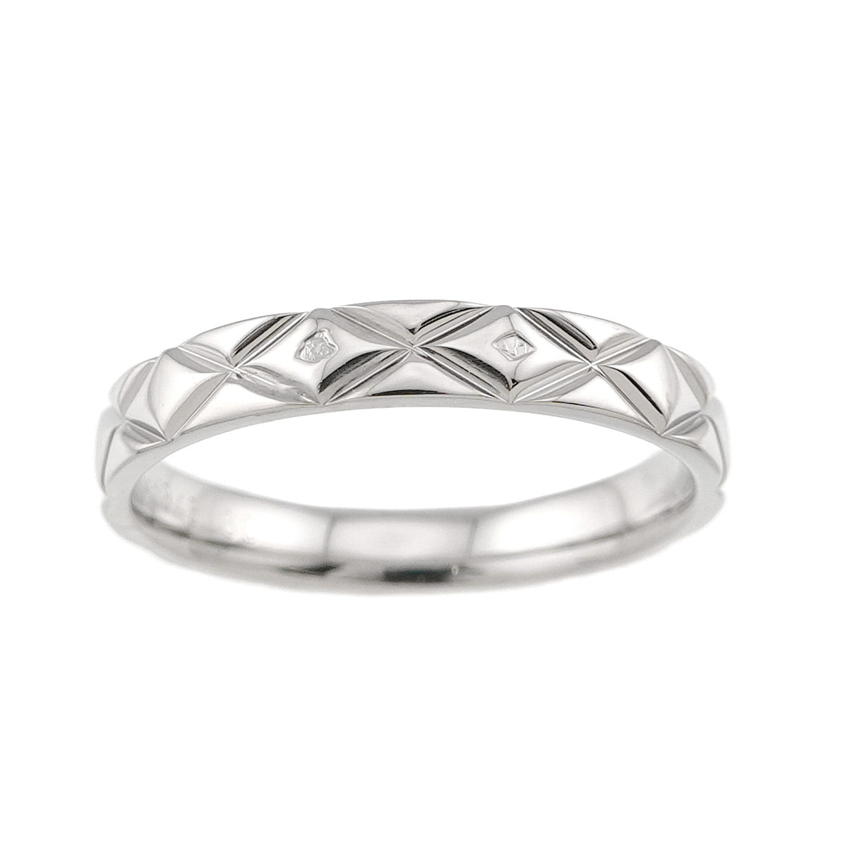 Matelasse Ring Pt Platinum size60 9(US)
