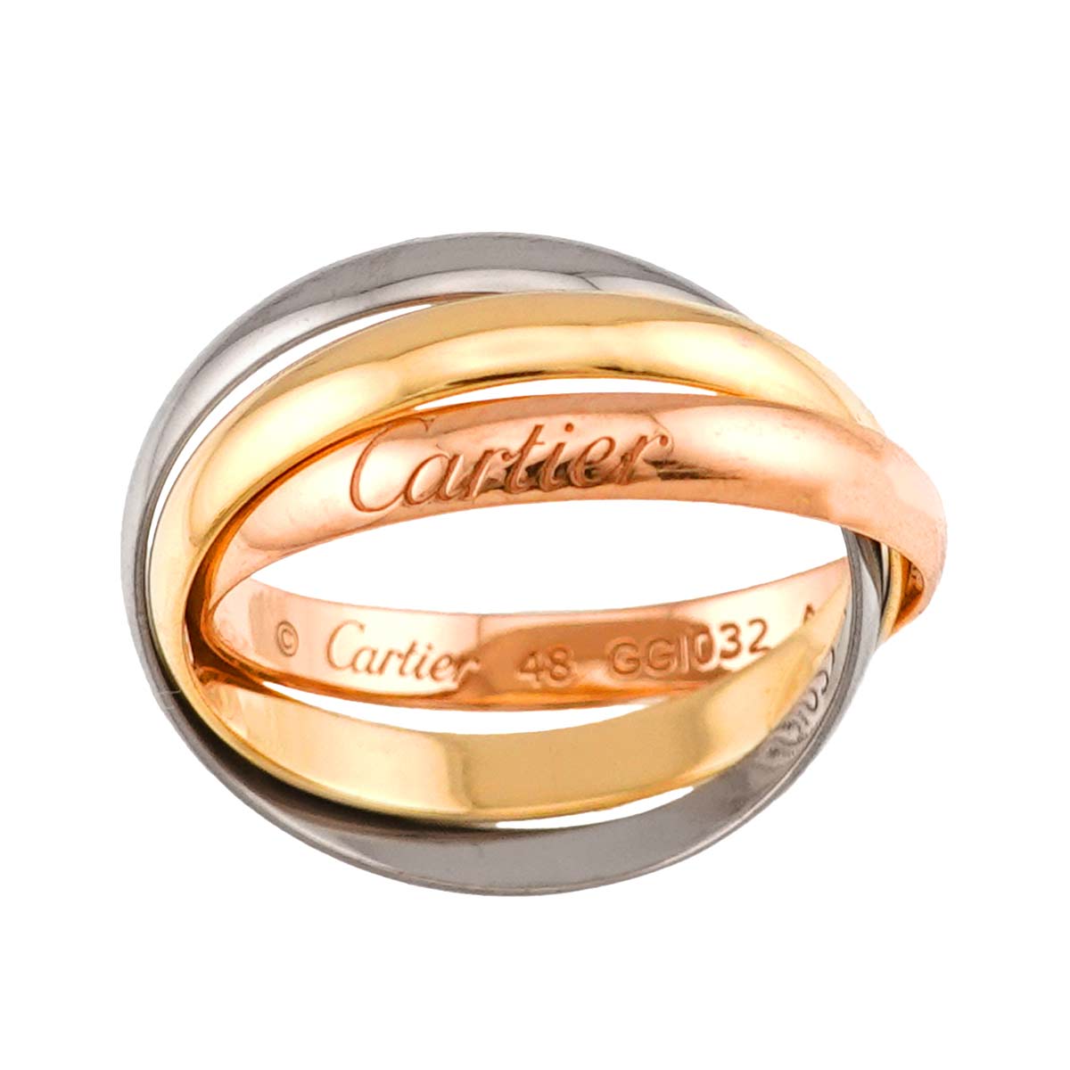 Trinity Ring SM 18K YG WG PG 750 Size48 4.5(US)