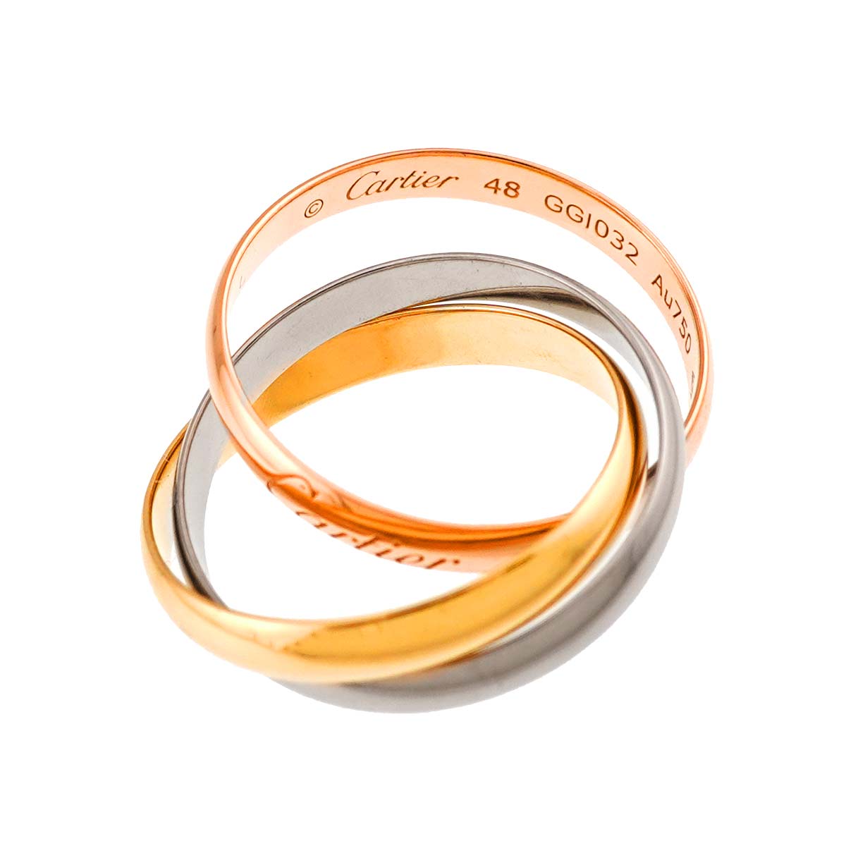 Trinity Ring SM 18K YG WG PG 750 Size48 4.5(US)