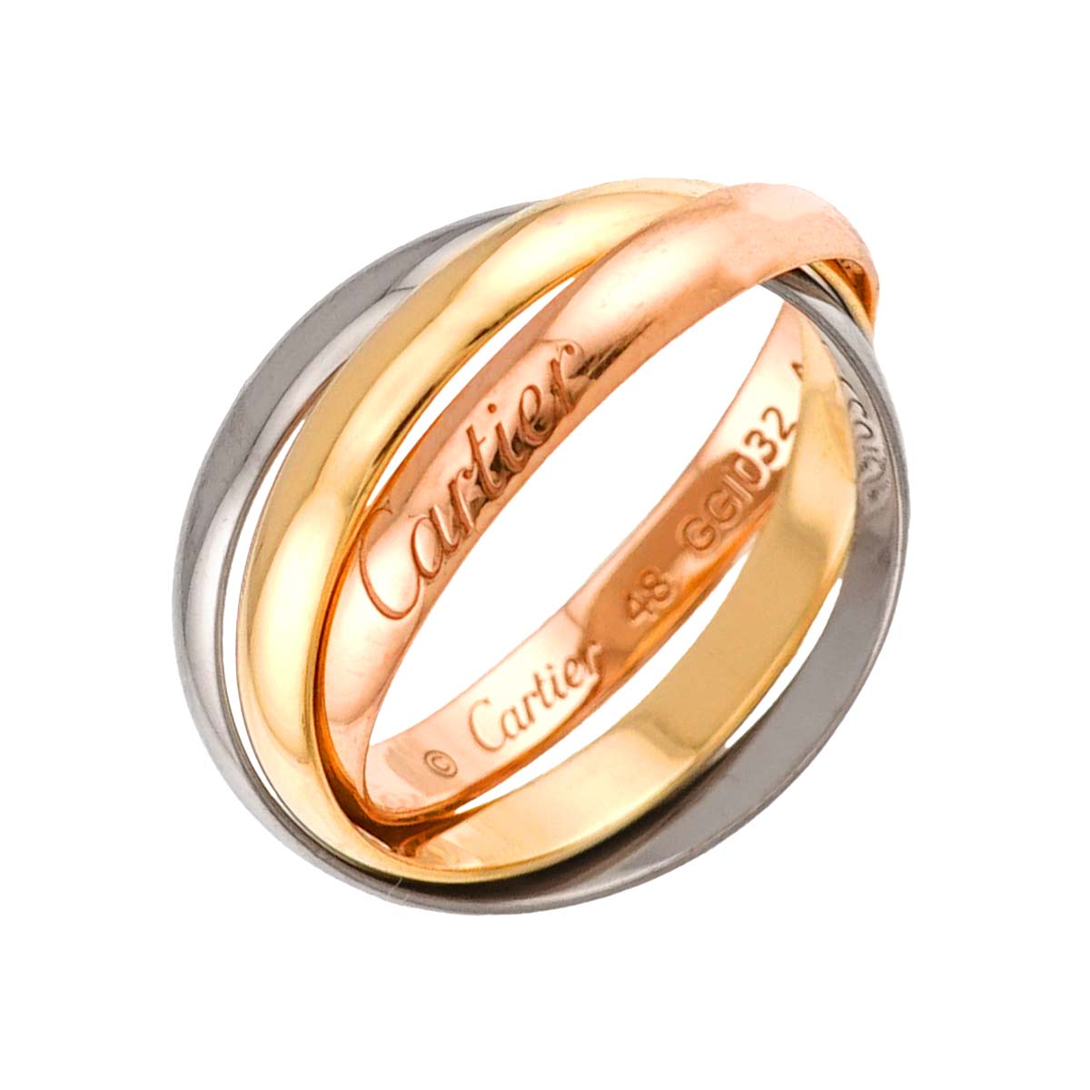 Trinity Ring SM 18K YG WG PG 750 Size48 4.5(US)