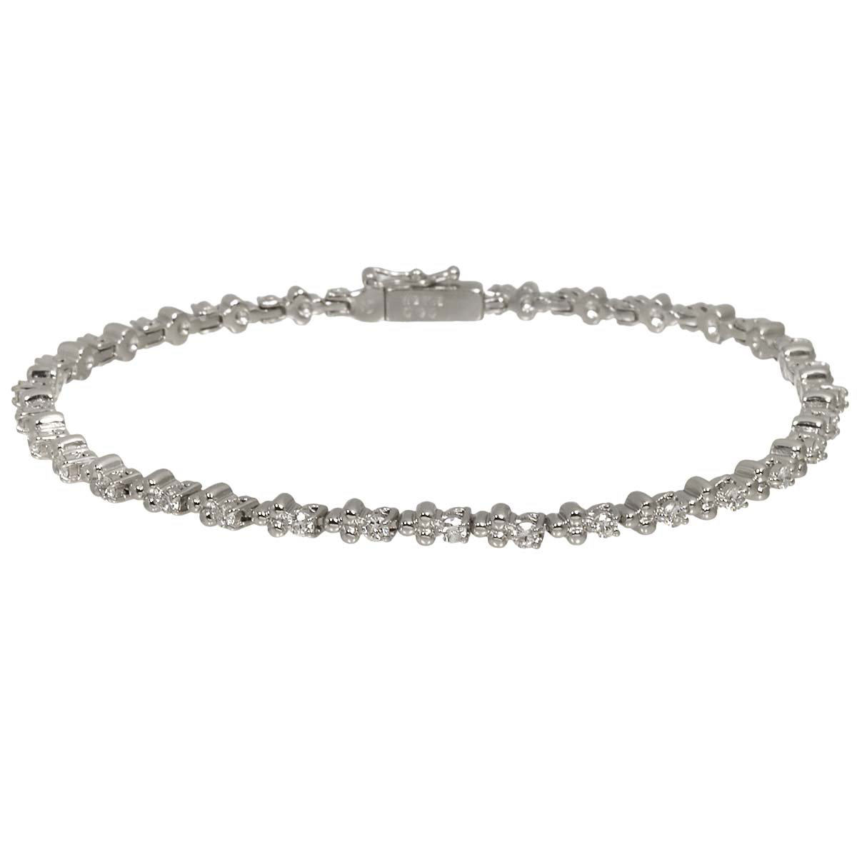 Diamond 0.90ct Bracelet 18K White Gold 750