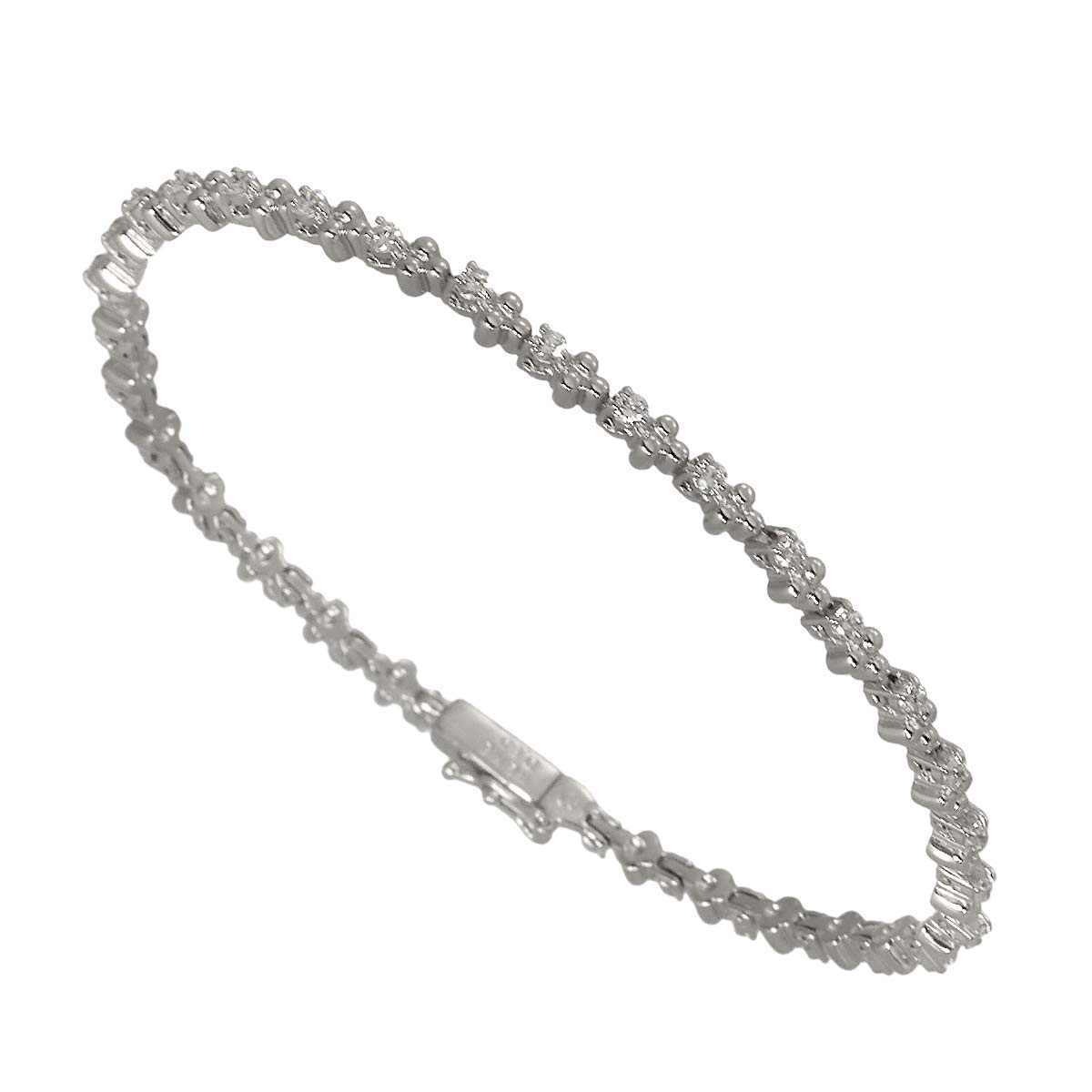 Diamond 0.90ct Bracelet 18K White Gold 750