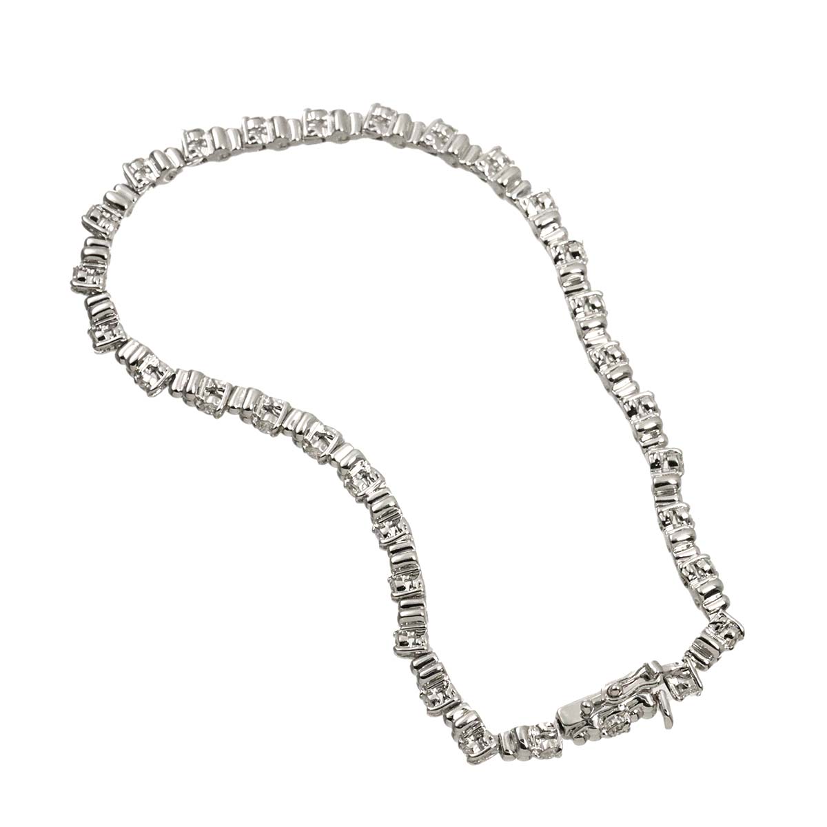 Diamond 0.90ct Bracelet 18K White Gold 750