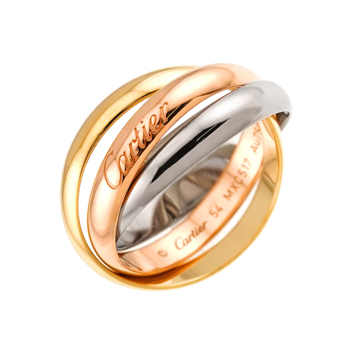 Trinity Ring MM 18K YG WG PG 750 Size54 6.75(US)