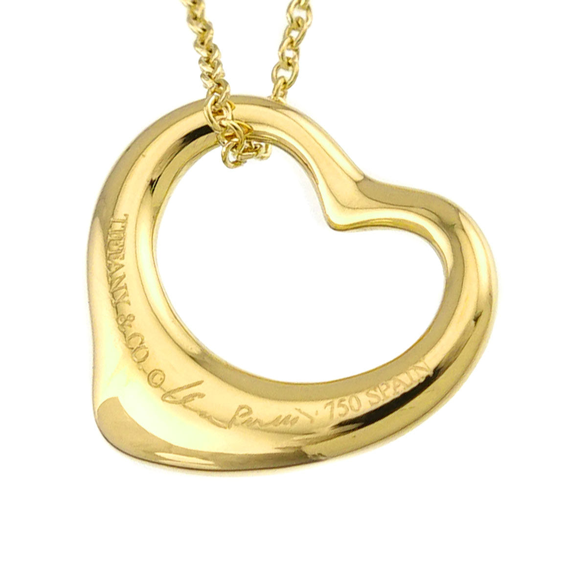 Open Heart Necklace 18K Yellow Gold 750