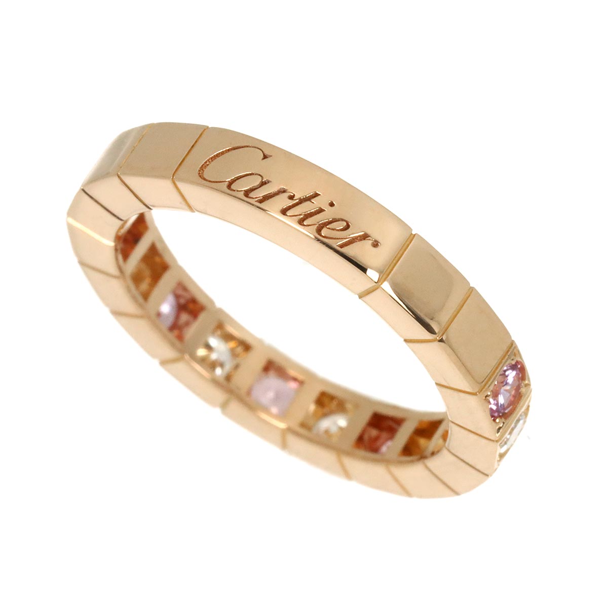 Lanieres Sapphire Diamond Ring 18K PG 750 size47 4(US)
