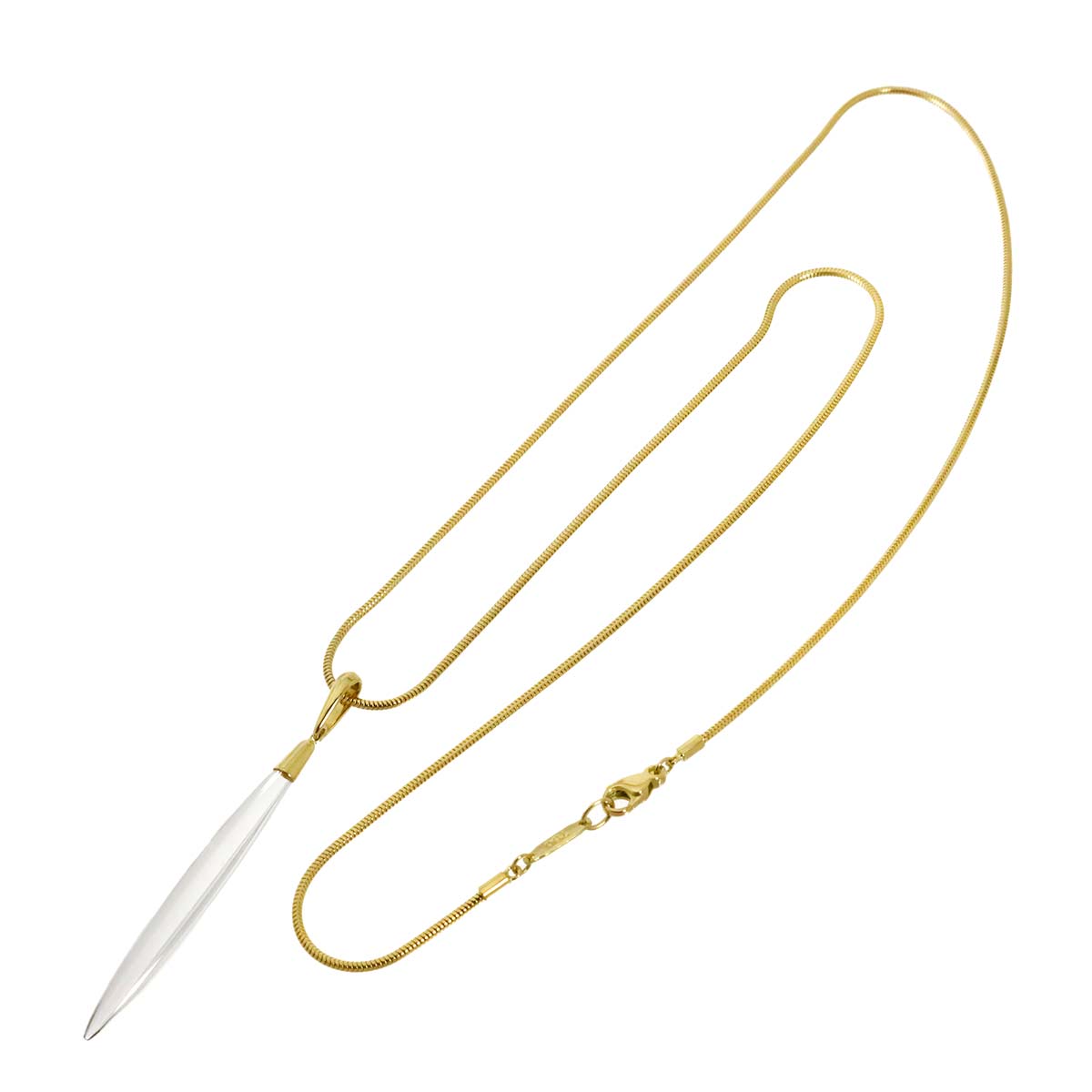 Feather Necklace 18K Yellow Gold 750