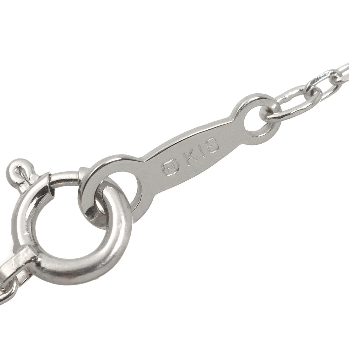 Diamond 0.45ct Necklace Brooch 18K White Gold 750