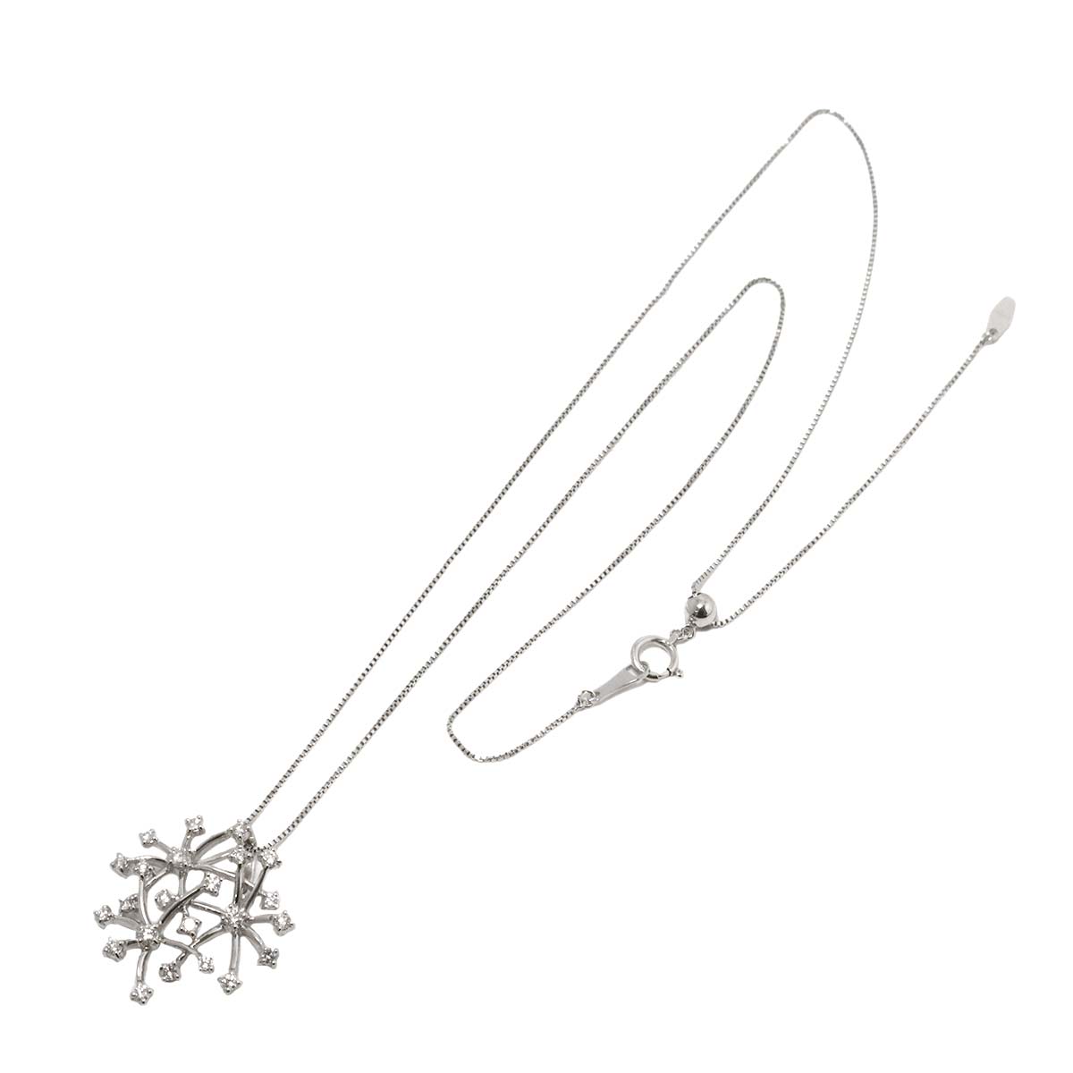 Diamond 0.45ct Necklace 18K White Gold 750