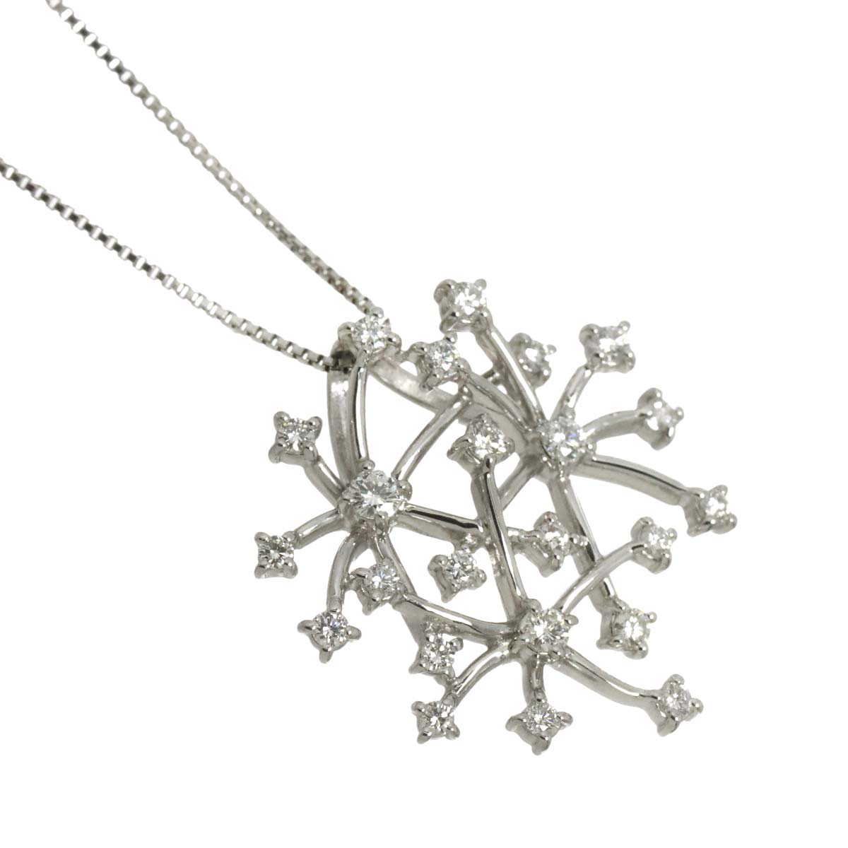 Diamond 0.45ct Necklace 18K White Gold 750