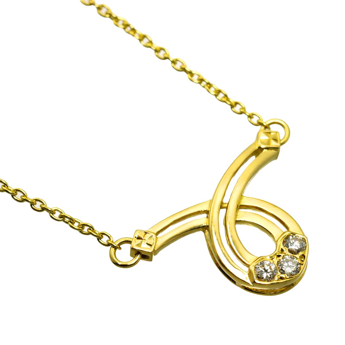 Diamond Necklace 18K Yellow Gold 750