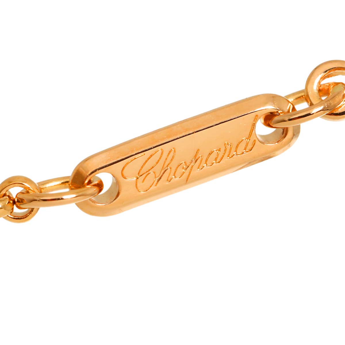 Happy Diamond Heart Necklace 18K PG 750